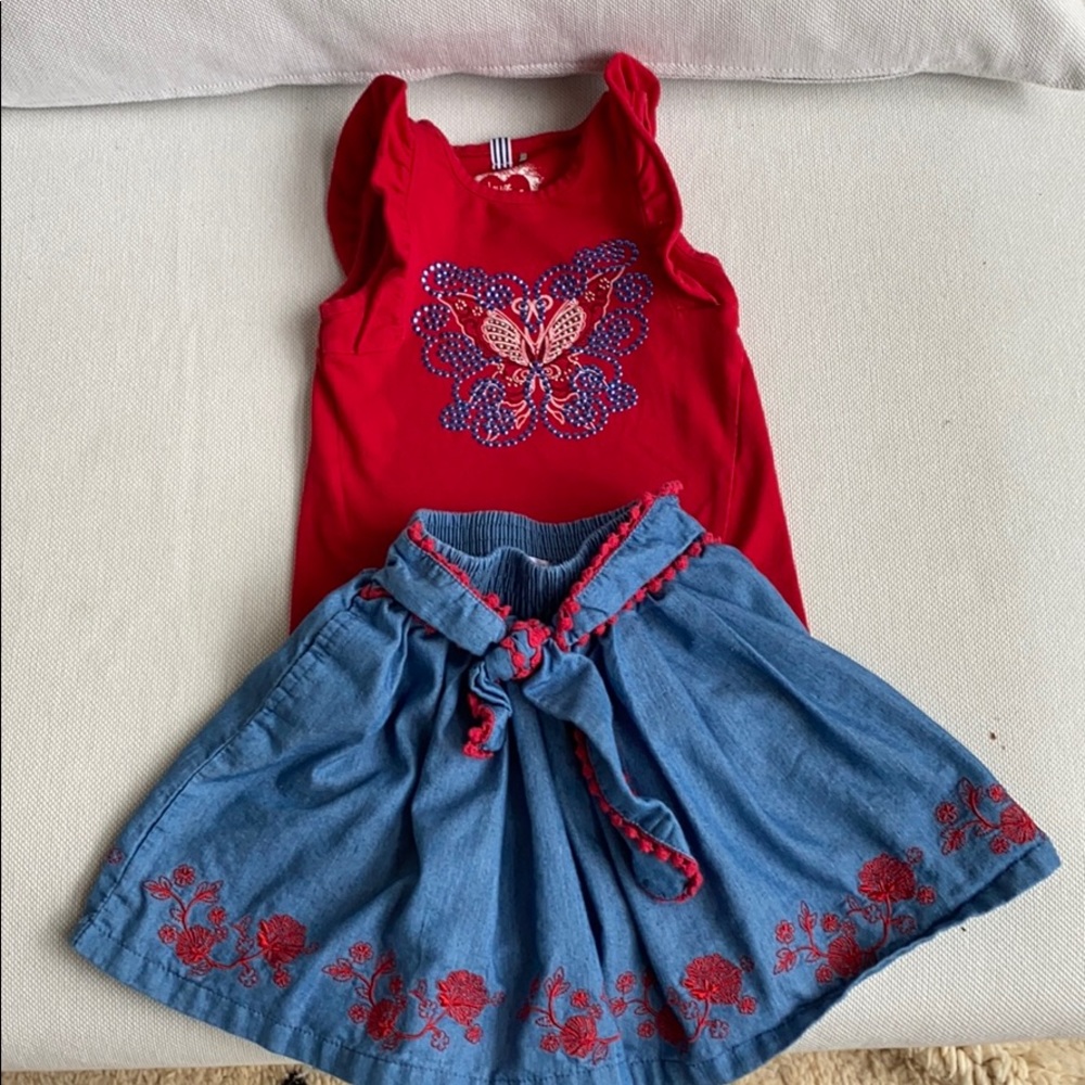 Deux par deux matching set girls size 5